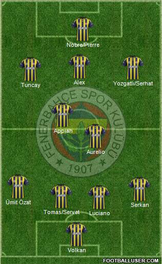 Fenerbahçe SK Formation 2012