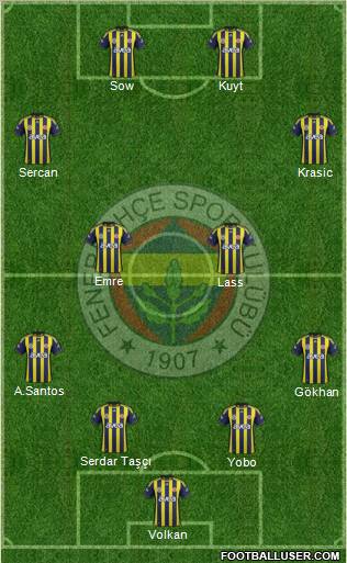 Fenerbahçe SK Formation 2012