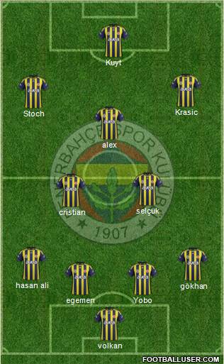 Fenerbahçe SK Formation 2012