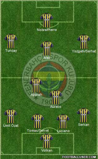 Fenerbahçe SK Formation 2012