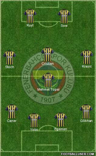 Fenerbahçe SK Formation 2012