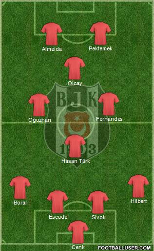 Besiktas JK Formation 2012