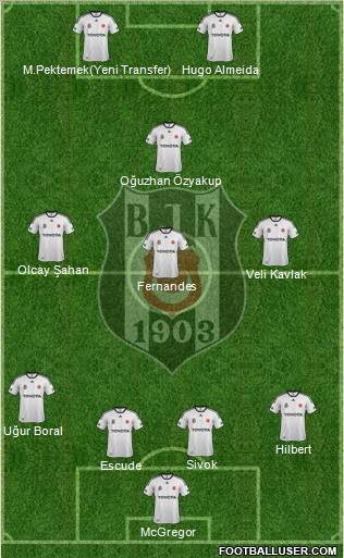 Besiktas JK Formation 2012