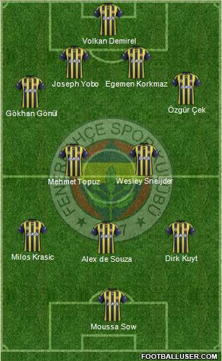 Fenerbahçe SK Formation 2012
