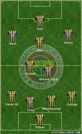 Fenerbahçe SK Formation 2012