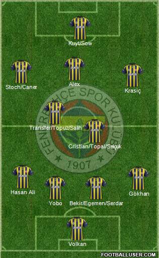 Fenerbahçe SK Formation 2012