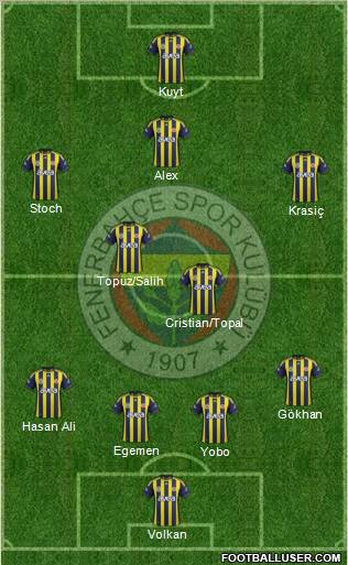 Fenerbahçe SK Formation 2012