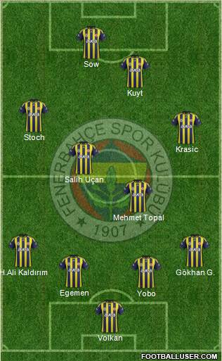 Fenerbahçe SK Formation 2012