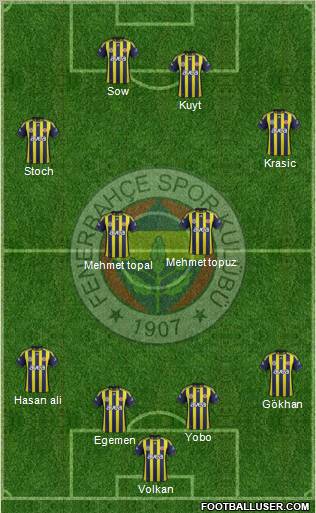 Fenerbahçe SK Formation 2012
