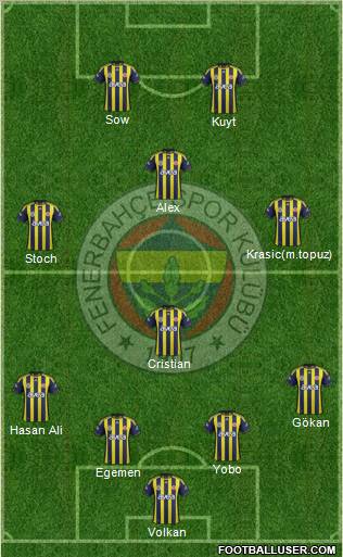 Fenerbahçe SK Formation 2012