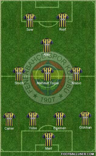Fenerbahçe SK Formation 2012