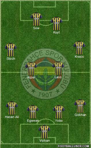 Fenerbahçe SK Formation 2012
