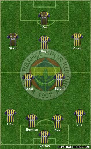 Fenerbahçe SK Formation 2012