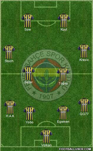 Fenerbahçe SK Formation 2012