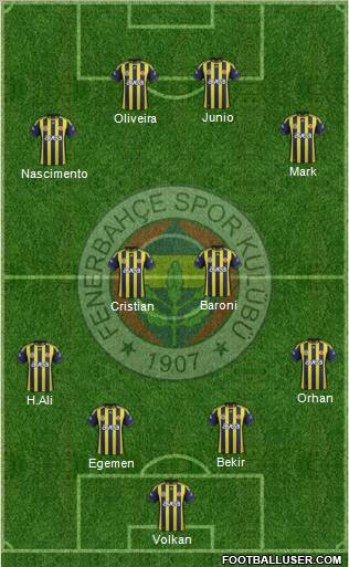 Fenerbahçe SK Formation 2012