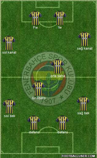 Fenerbahçe SK Formation 2012