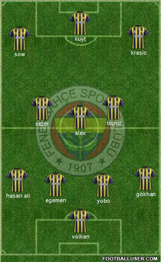 Fenerbahçe SK Formation 2012