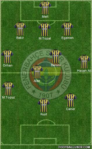 Fenerbahçe SK Formation 2012