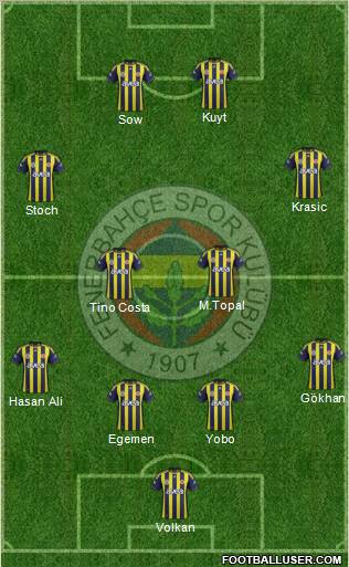 Fenerbahçe SK Formation 2012