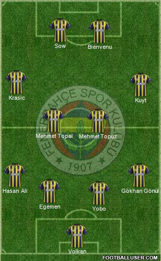 Fenerbahçe SK Formation 2012