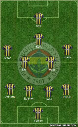 Fenerbahçe SK Formation 2012