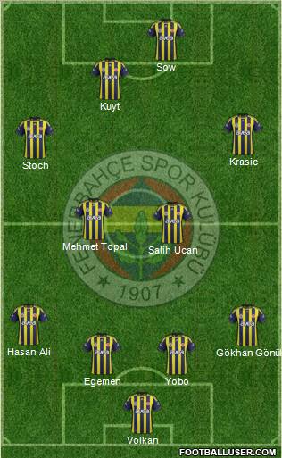 Fenerbahçe SK Formation 2012