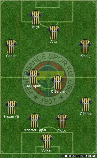 Fenerbahçe SK Formation 2012