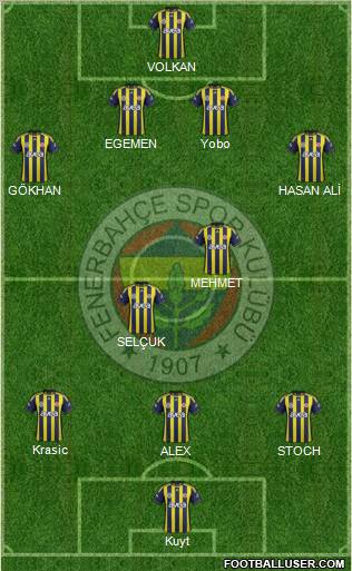 Fenerbahçe SK Formation 2012