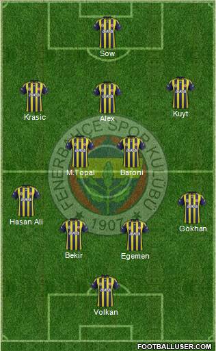 Fenerbahçe SK Formation 2012