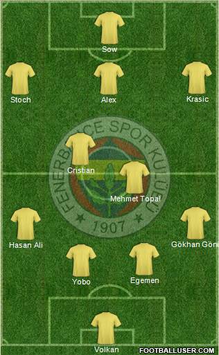Fenerbahçe SK Formation 2012