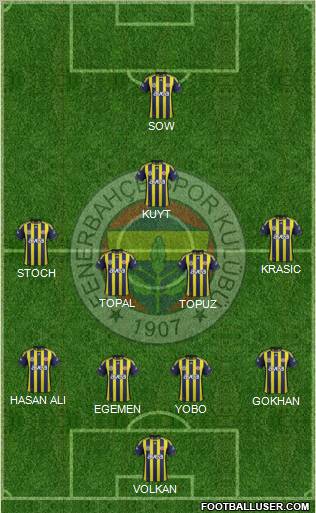 Fenerbahçe SK Formation 2012