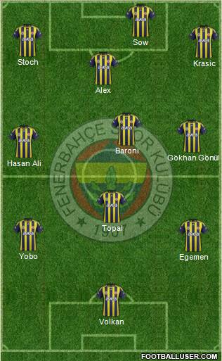 Fenerbahçe SK Formation 2012