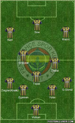 Fenerbahçe SK Formation 2012