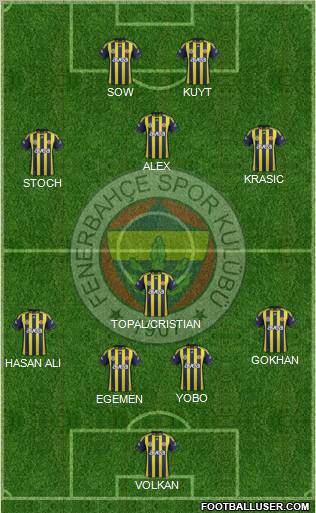 Fenerbahçe SK Formation 2012
