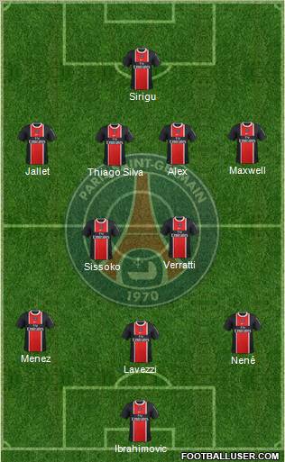 Paris Saint-Germain Formation 2012
