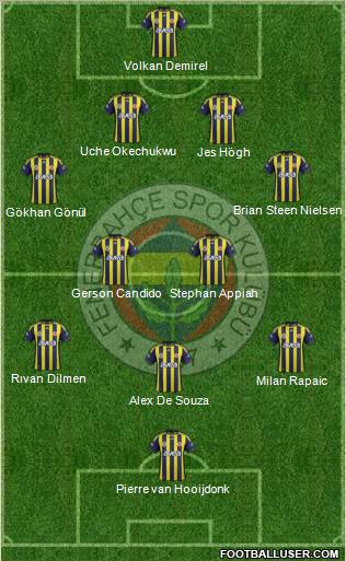 Fenerbahçe SK Formation 2012