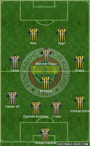 Fenerbahçe SK Formation 2012