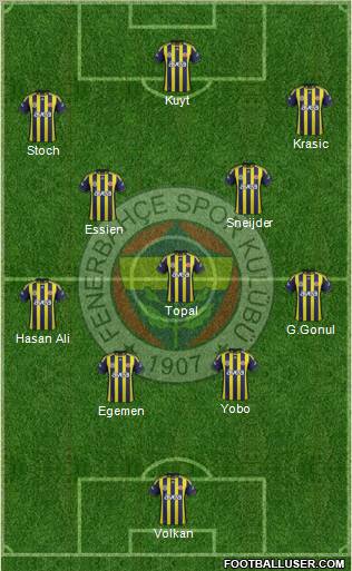 Fenerbahçe SK Formation 2012