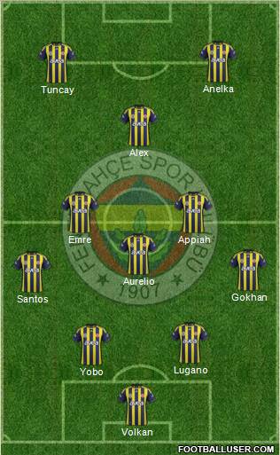 Fenerbahçe SK Formation 2012