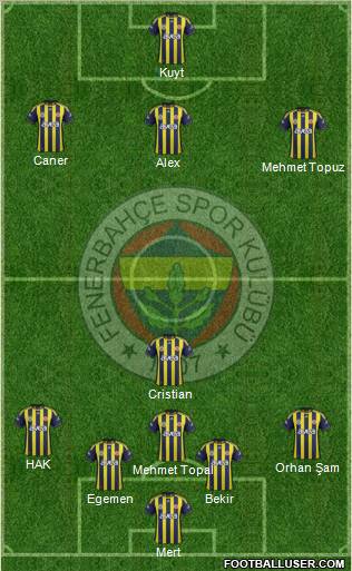 Fenerbahçe SK Formation 2012