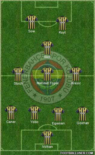 Fenerbahçe SK Formation 2012