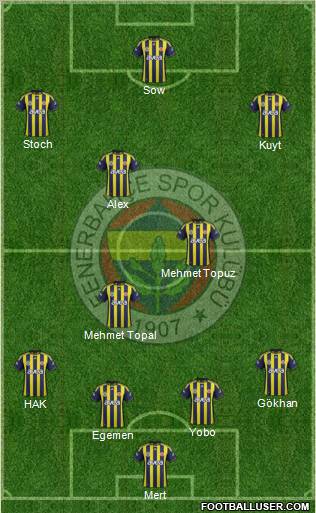 Fenerbahçe SK Formation 2012