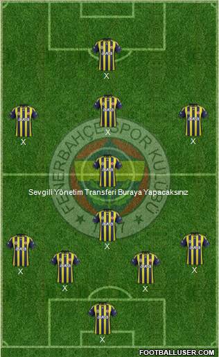 Fenerbahçe SK Formation 2012