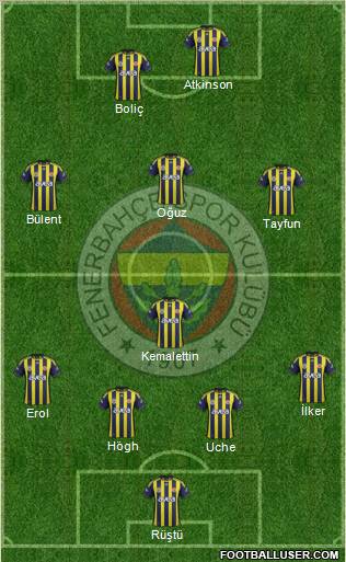 Fenerbahçe SK Formation 2012