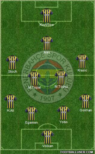 Fenerbahçe SK Formation 2012