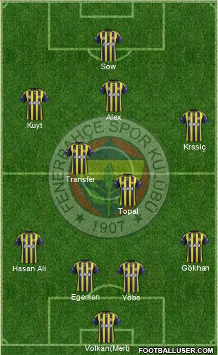 Fenerbahçe SK Formation 2012