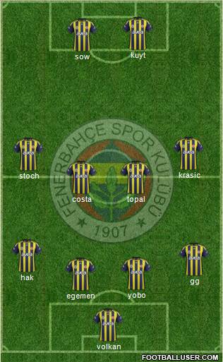 Fenerbahçe SK Formation 2012