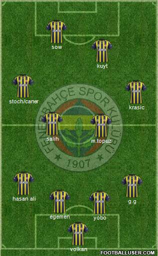 Fenerbahçe SK Formation 2012