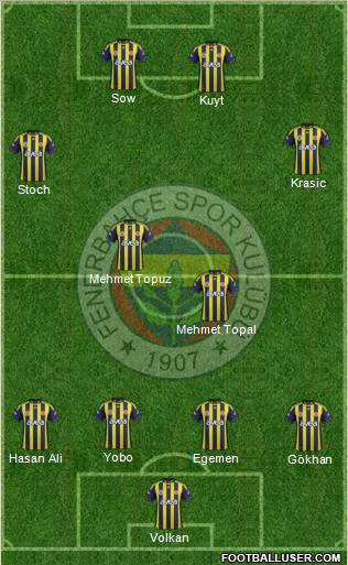Fenerbahçe SK Formation 2012