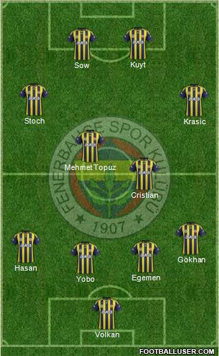 Fenerbahçe SK Formation 2012